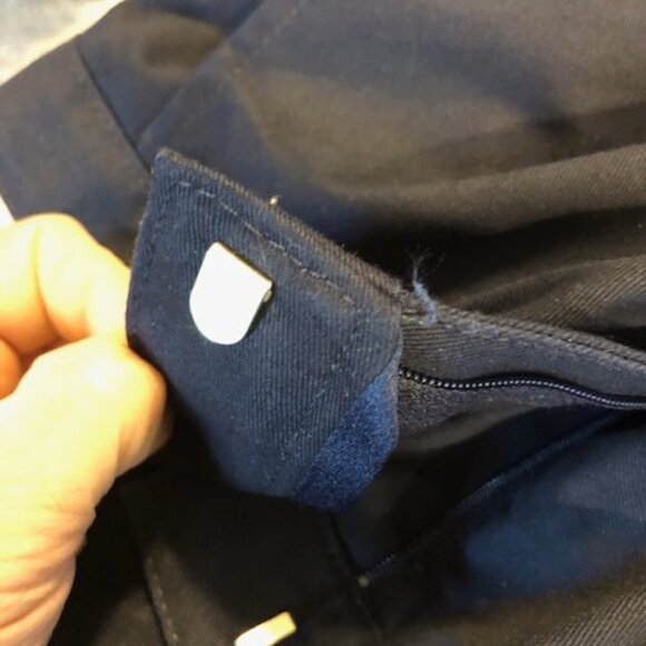 NWT Relaxed Twill Navy school pant 16 Husky French Toast, adjust waist, Pockets - Picture 6 of 6